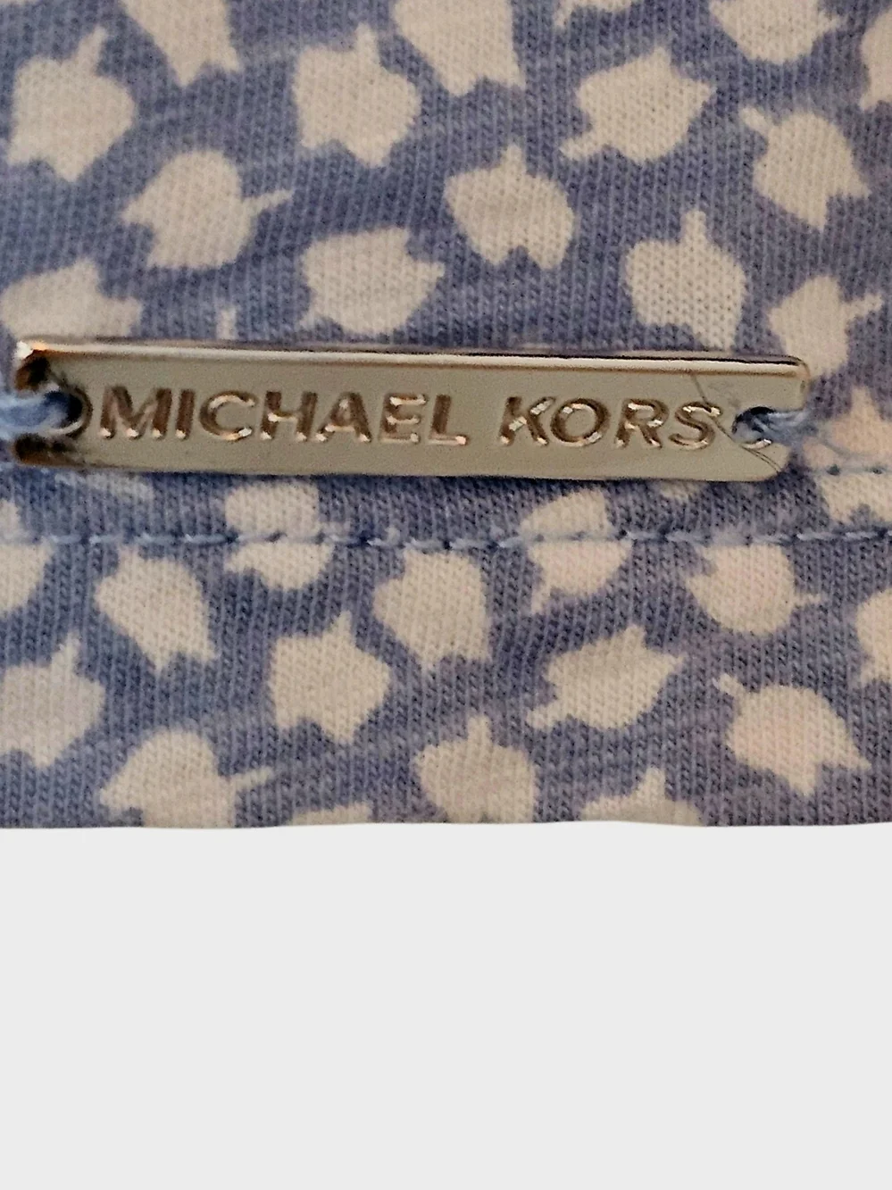 MICHAEL Michael Kors Blue Floral Boho Peasant Blouse Ruffle Sleeve Large